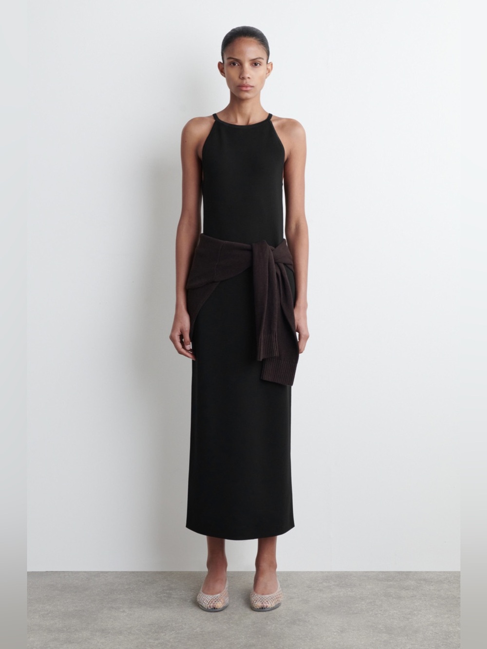 COS Contoured Knitted Midi Dress
